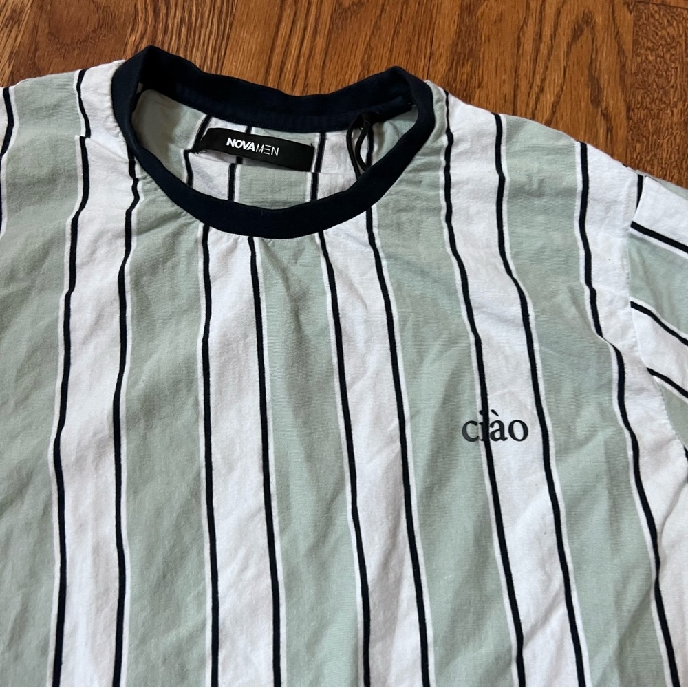 Fashion Nova Men Striped Ciao Tee - Picture 2 of 5